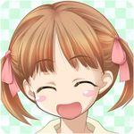  blush_stickers closed_eyes fukuzawa_yumi happy lowres maria-sama_ga_miteru shiwo smile solo twintails 