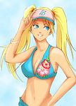  bikini blonde_hair blue_eyes genderswap genderswap_(mtf) keroyon-jima lowres naruko naruto naruto_(series) solo swimsuit twintails 