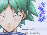  .hack//games 1girl ^_^ artist_request close-up closed_eyes green_hair natsume_(.hack//) short_hair smile solo 