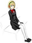  aegis_(persona) android bow long_sleeves persona persona_3 ribbon school_uniform short_hair solo toshibou_(satsukisou) 