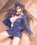  copyright_request long_sleeves lowres maruto! miniskirt nipples open_clothes open_shirt pencil_skirt shirt skirt solo tetsu-chan uniform 