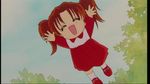 ^_^ child closed_eyes copyright_request dress happy jumping long_sleeves open_mouth red_dress screencap shoes twintails 