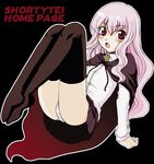  black_legwear cape long_hair long_sleeves louise_francoise_le_blanc_de_la_valliere panties pantyshot pantyshot_(sitting) pentacle shoryutei sitting solo thighhighs underwear white_panties zero_no_tsukaima 