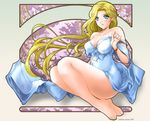  blonde_hair blue_eyes breasts cleavage feet glycine_bleumer ishihara_souka legs medium_breasts sakura_taisen sakura_taisen_iii solo wallpaper 