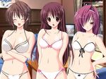  :o ahoge amemiya_amane antenna_hair arms_behind_back blush bow bow_bra bow_panties bra breasts brown_eyes brown_hair choco_chip closed_eyes crossed_arms game_cg hair_over_one_eye hairband hand_on_hip kateikyoushi_no_onee-san large_breasts lineup lingerie long_hair multiple_girls onodera_rio open_mouth panties pink_bra pink_panties purple_hair red_eyes shiono_nagisa short_hair side-tie_panties smile strapless tubetop underwear underwear_only white_bra white_panties 