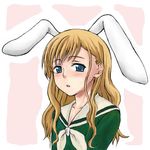  animal_ears bunny_ears long_hair maria-sama_ga_miteru school_uniform solo toudou_shimako yuki_mashiro 