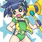  artist_request hammer lowres matsubara_kaoru oekaki oversized_object powered_buttercup powerpuff_girls_z solo 