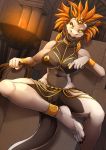  2019 anthro detailed_background digital_media_(artwork) dragon female horn looking_at_viewer open_mouth pussy sitting smile solo teeth twinkle-sez 