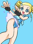  blonde_hair blue_eyes drill_hair fingerless_gloves gloves goutokuji_miyako hajime_(caramel_toone) henshin lowres oekaki powerpuff_girls_z rolling_bubbles solo 