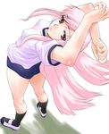  artist_request ass gym_uniform long_hair lucy_maria_misora pink_hair red_eyes solo to_heart_2 