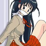  bdsm bondage bound cloth_gag gag gagged improvised_gag long_sleeves lowres oekaki over_the_mouth_gag school_rumble solo totoro_(artist) tsukamoto_tenma two_side_up 