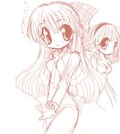  artist_request character_request kanon kurata_sayuri monochrome multiple_girls oekaki sketch 