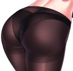  1girl ass black_legwear black_panties commentary_request cowboy_shot hecatia_lapislazuli koissa panties panties_under_pantyhose pantyhose simple_background solo standing thighband_pantyhose thighs touhou underwear white_background 