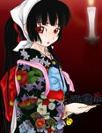  bangs black_hair blunt_bangs enma_ai hime_cut japanese_clothes jigoku_shoujo long_hair long_sleeves scharfschutze solo tenugui 