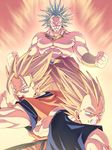  aura blank_eyes broly dragon_ball dragon_ball_z grey_hair legendary_super_saiyan male_focus manly multiple_boys son_gokuu super_saiyan tasaka_shinnosuke vegeta 