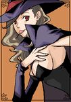  cape copyright_request halloween hat hidematsu_(fsc) long_sleeves lowres solo witch_hat 