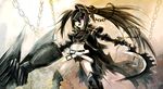  black_rock_shooter chain insane_black_rock_shooter scar tagme 