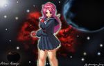  asamiya_athena earth giant giantess goddess highres long_hair non-web_source official_art ogura_eisuke purple_hair snk solo the_king_of_fighters wallpaper 