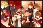  6+girls anachronism bad_id bad_pixiv_id black_hair blonde_hair book brother_and_sister brown_hair cellphone covering_with_blanket crown family formal hime_cut italian multiple_boys multiple_girls phone ponytail red_hair siblings silver_hair skirt suit thighhighs time_paradox towa1 translated umineko_no_naku_koro_ni ushiromiya_ange ushiromiya_battler ushiromiya_eva ushiromiya_george ushiromiya_hideyoshi ushiromiya_jessica ushiromiya_krauss ushiromiya_kyrie ushiromiya_maria ushiromiya_natsuhi ushiromiya_rosa ushiromiya_rudolf younger 