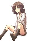  amagami blush open_collar school_uniform short_hair sitting solo tamago_(yotsumi_works) tanamachi_kaoru 