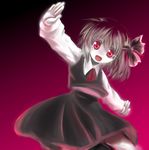  blonde_hair hair_ornament kannazuki_yukito outstretched_arms red_eyes ribbon rumia short_hair solo spread_arms touhou 