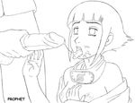  1girl artist_name bangs bare_shoulders blunt_bangs breasts breasts_outside clothed_sex cum cum_in_mouth cum_on_tongue cum_string facial flipped_hair greyscale hand_on_own_chest hetero hyuuga_hinata konohagakure_symbol lineart male_masturbation masturbation monochrome naruto naruto_(series) nipples off_shoulder open_mouth penis prophet short_hair sidelocks simple_background small_breasts solo_focus testicles tongue tongue_out 