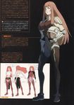  back black_background bodysuit bodysuit_pull bra breasts character_sheet directional_arrow flat_color floating_hair from_behind headwear_removed helmet helmet_removed highres holding ken_marinaris large_breasts long_hair looking_at_viewer masao_tsubasa midriff multiple_views navel pilot_suit profile purple_eyes red_bodysuit red_hair scan sidelocks simple_background sketch sports_bra standing text_focus translation_request transparent turnaround turtleneck underwear undressing visor white_background white_bra zone_of_the_enders zone_of_the_enders_2 