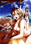  :d alcohol antenna_hair armband beach beer bent_over bikini bird blonde_hair blue_hair blush breast_press breasts brown_hair busujima_saeko can cleavage closed_eyes cloud day dessert drink drinking_straw earrings food hand_on_hip hands_clasped headphones highres highschool_of_the_dead ice_cream jewelry large_breasts lipstick long_hair makeup marikawa_shizuka miyamoto_rei multiple_girls official_art open_mouth outdoors own_hands_together red_eyes saliva satou_shouji scan scan_artifacts seagull sky sleeping smile standing sundae swimsuit thigh_gap very_long_hair water 