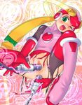  anal artist_request bodysuit boots censored dildo double_penetration green_eyes leotard masturbation mosaic_censoring pink_bodysuit pink_footwear pink_leotard pussy rockman rockman_exe roll_exe solo tears thighhighs torn_clothes 