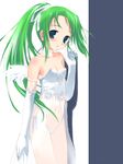  corset elbow_gloves final_fantasy final_fantasy_vi flat_chest gloves green_hair hima lingerie panties ponytail see-through side-tie_panties solo tina_branford underwear white_gloves white_panties wings 