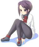  blush hazuki_(etcxetc) long_sleeves panties panties_under_pantyhose pantyhose purple_eyes purple_hair solo summon_night summon_night_3 toris underwear upskirt 