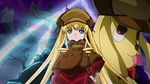  :p animal blonde_hair blue_eyes brown_eyes capelet clothed_animal detective dog dress drill_hair kunkun long_hair long_sleeves looking_at_viewer oversized_animal red_dress rozen_maiden screencap shinku sidelocks solo tongue tongue_out twintails upper_body very_long_hair 