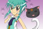  :3 animal_ears blue_hair cat_ears galaxy_angel galaxy_angel_rune mimolette_(galaxy_angel) nano-nano_pudding oekaki solo 