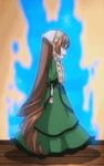  animated animated_gif long_hair long_sleeves lowres rozen_maiden solo suiseiseki very_long_hair 