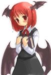  bat_wings book head_wings holding holding_book koakuma long_sleeves oekaki solo tilm touhou wings 