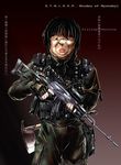  abubu ak-47 assault_rifle fingerless_gloves gloves gun male_focus original otaku rifle solo stalker_(game) weapon 