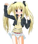  blonde_hair fate_testarossa long_hair long_sleeves lyrical_nanoha mahou_shoujo_lyrical_nanoha mahou_shoujo_lyrical_nanoha_a's odayan panties solo underwear white_panties 