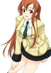  ashford_academy_uniform code_geass green_eyes long_hair long_sleeves mizuki_makoto orange_hair school_uniform shirley_fenette solo 