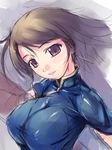  amei_sumeru breasts china_dress chinese_clothes covered_nipples dress large_breasts original shiny solo 