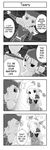  1girl 4koma artist_request caster comic fate/stay_night fate_(series) greyscale lancer long_sleeves monochrome translated 