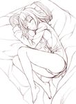  artoria_pendragon_(all) barefoot closed_eyes fate/stay_night fate_(series) feet greyscale long_sleeves monochrome panties saber sin-go sketch sleeping solo toes underwear 