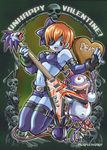  artist_name blue_skin eyepatch genderswap genderswap_(mtf) guitar instrument purpleworm signature skull solo thighhighs vampire_(game) zabel_zarock 