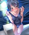  dark_skin fate/stay_night fate_(series) makidera_kaede one-piece_swimsuit school_swimsuit shiranagi solo swimsuit 