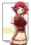  bare_shoulders code_geass kallen_stadtfeld red_hair shirotsumekusa sleeveless sleeveless_turtleneck solo turtleneck 