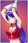  artist_request asamiya_athena bdsm bondage bound breasts cleavage cleavage_cutout cuffs gloves handcuffs heart heart_cutout large_breasts lowres snk solo the_king_of_fighters the_king_of_fighters_2003 