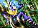  apocripha/0 beryl_(apocripha/0) blue_hair game_cg in_tree male_focus sitting sitting_in_tree solo thighhighs tree yuhki_azusa 