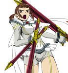  :d akane_soir angry artist_request cowboy_shot dual_wielding holding holding_sword holding_weapon huge_weapon looking_at_viewer my-otome open_mouth red_eyes short_hair simple_background smile solo standing sword twintails v-shaped_eyebrows weapon white_background 