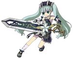  elbow_gloves gloves gretel_(otogi-jushi_akazukin) ikura_hato kneehighs otogi-juushi_akazukin socks solo sword twintails weapon 