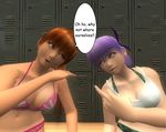  3d ayane_(doa) bikini dead_or_alive kasumi_(doa) multiple_girls swimsuit 