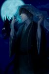  artist_request death_note japanese_clothes kimono long_sleeves male_focus moon multiple_boys ryuk yagami_light 